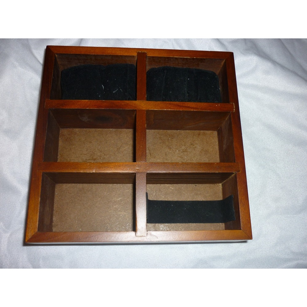 Watch Wooden Jewelry‎ Organizer Box Tray Compartment Storage Display Case